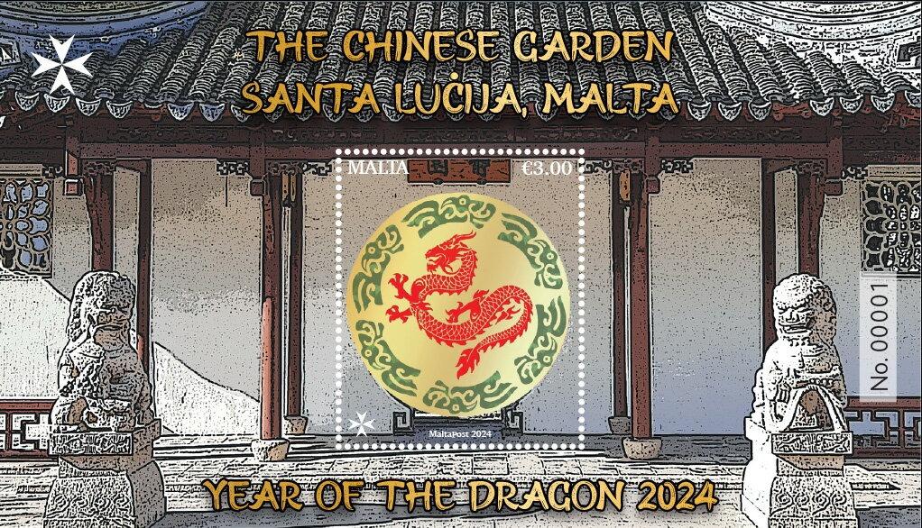 Malta 2024 Známky aršík ** drak Čínsky rok Zverokruh - Známky