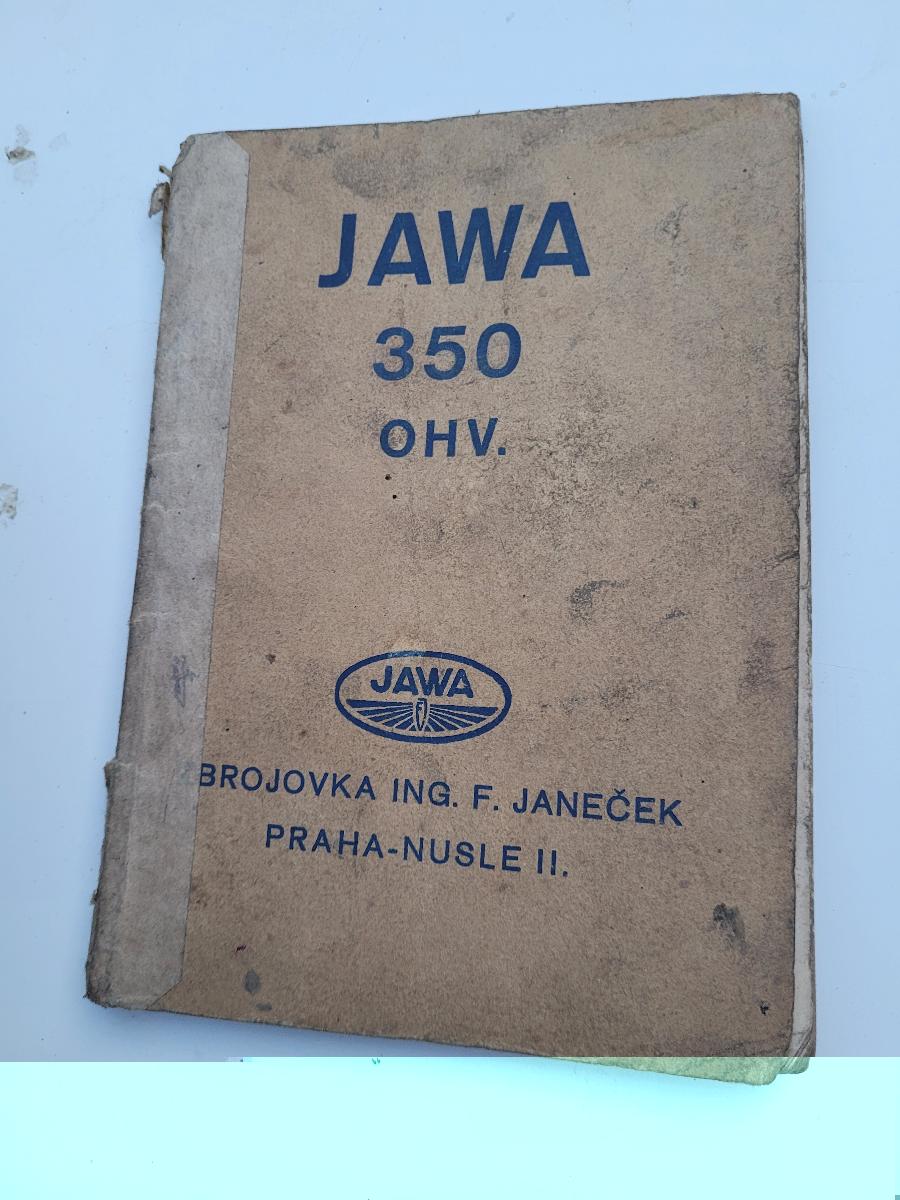 Jawa 350 OHV original manual zbrojovka fj - Motoristická literatúra