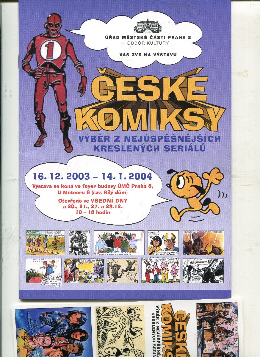 České komiksy, katalóg výstava Praha 8, 2003/2004, RŠ, Saudek, Čermák - Knihy a časopisy