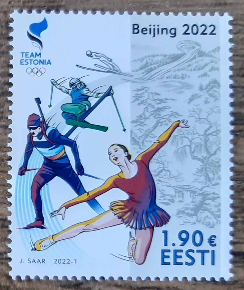 Estónsko ** 1032, ZOH Beijing, r. 2022 (EN662) - Známky