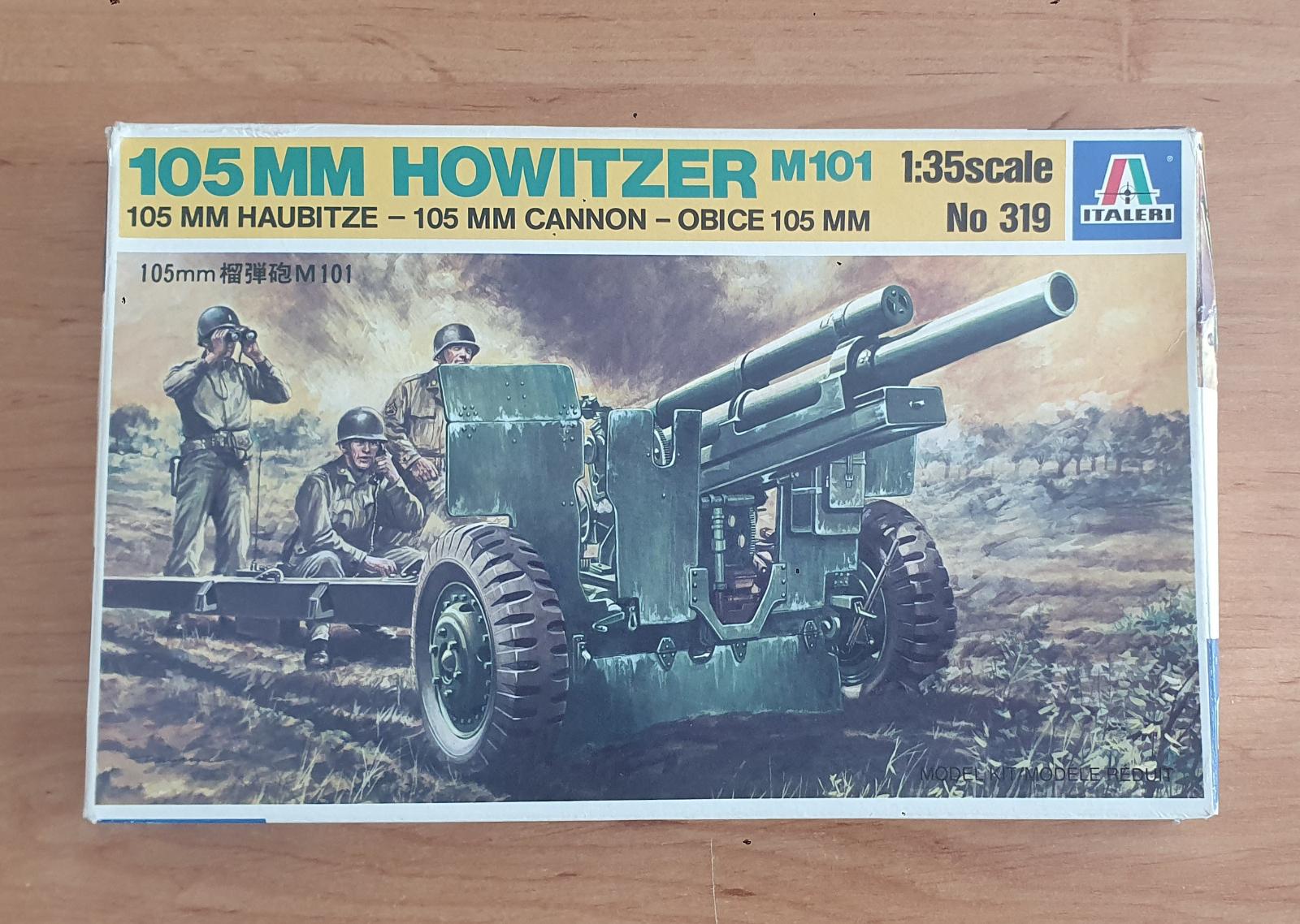 1/35 M101 105mm howitzer Italeri - Modely vojenských vozidiel