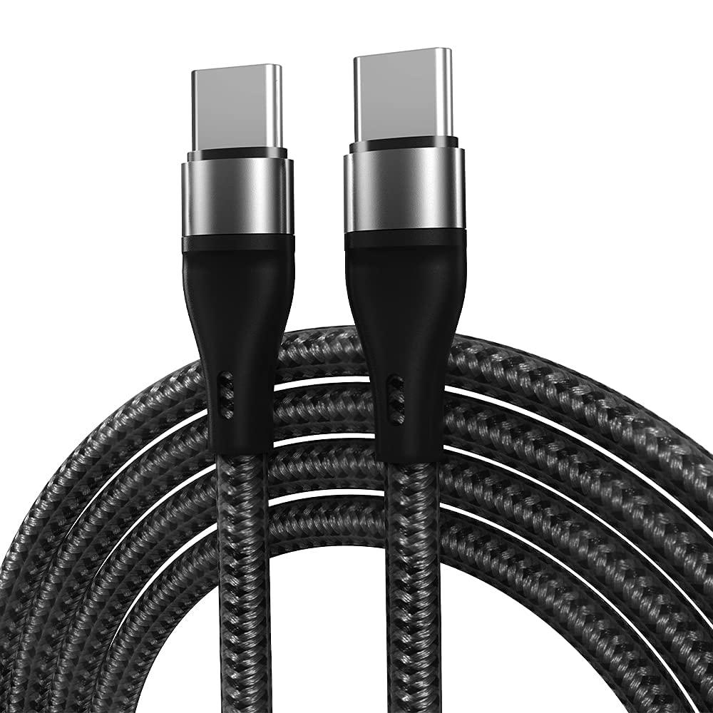 Nabíjací kábel USB C na USB C /pletený nylon/sivý/60W/ od 1Kč |001| - Elektro