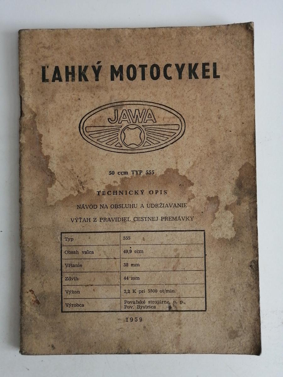 Ľahky motocykel Jawa 50ccm typ 554 - Motoristická literatúra
