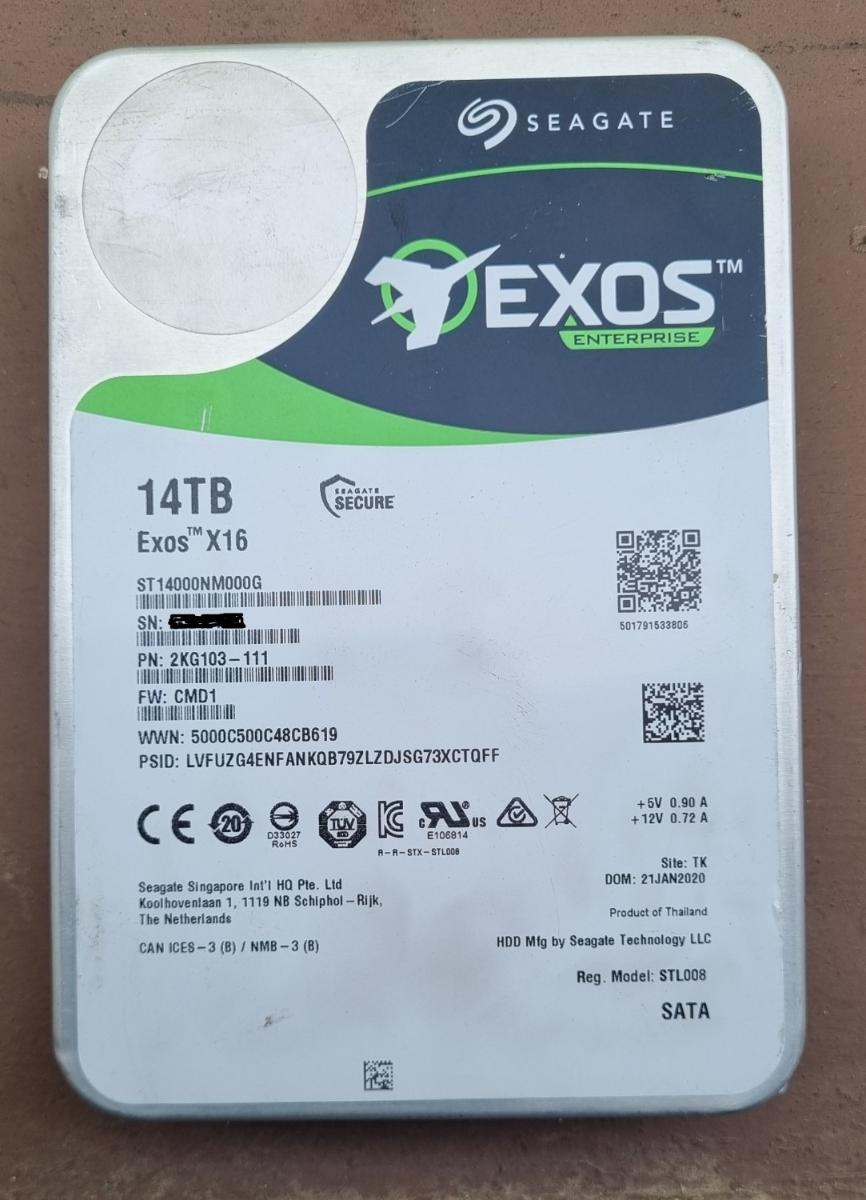 14 TB HDD Seagate EXOS X16 ST14000NM000G - Počítače a hry