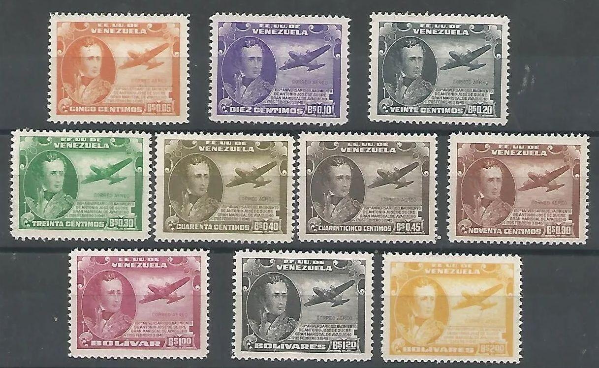 Venezuela 1945 ** letecké komplet mi. 435-444 - Známky