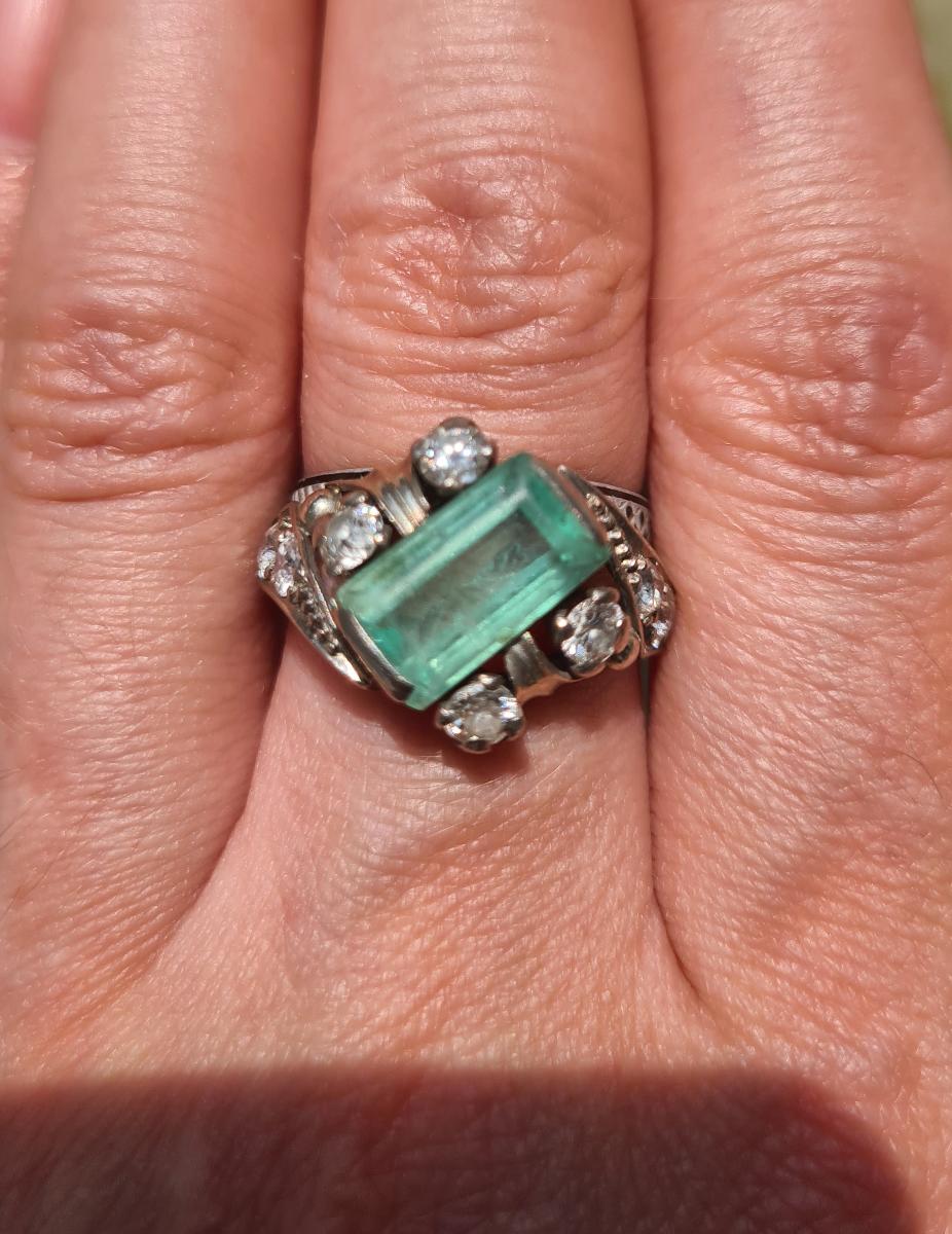 Prsteň so Smaragdom a diamantmi - Šperky