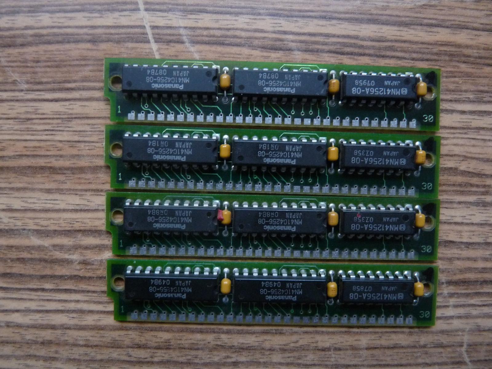 Paměti SIMM 30 PIN 4 x 256 KB - 4 ks - 1 - Počítače a hry