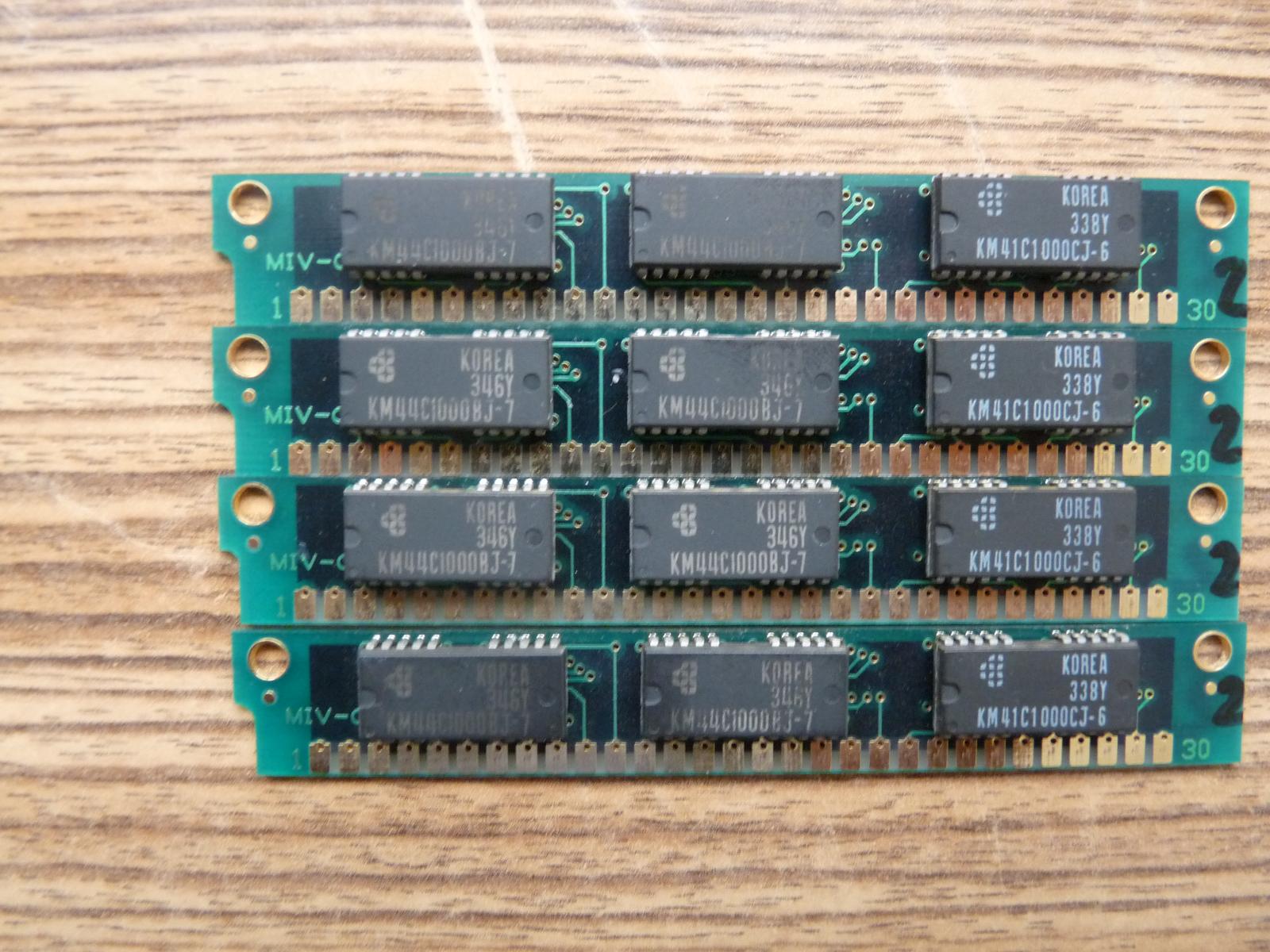 Paměti SIMM 30 PIN 4 x 1 MB - 4 ks - 2 - Počítače a hry