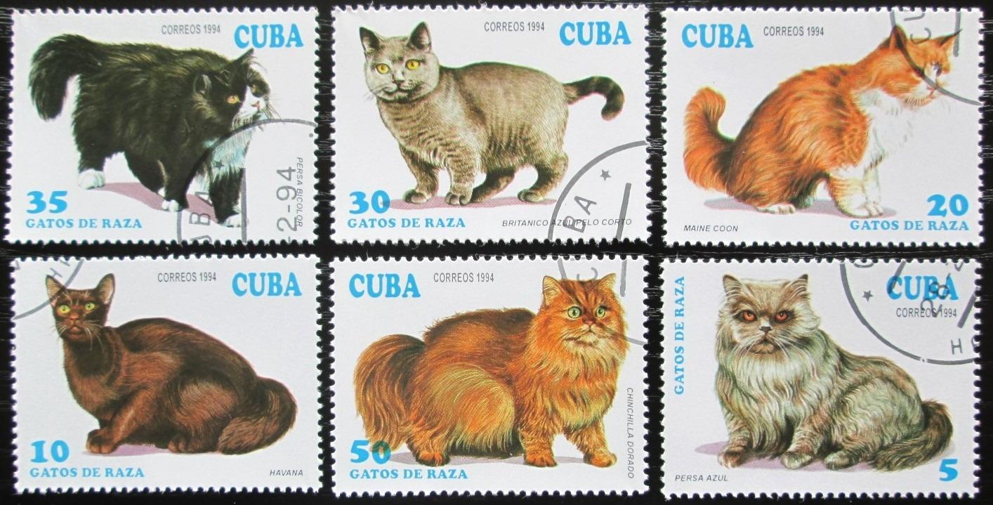 Kuba 1994 Mačky Mi# 3730-35 0285 - Známky fauna