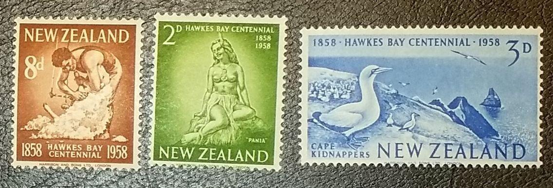Nový Zéland 1958 ** Hawkes Bay komplet mi. 378-380 - Filatelia