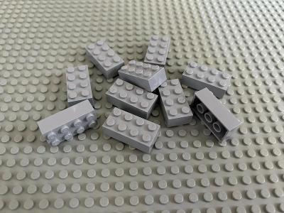 LEGO dieliky rôzne lb294 - svetlo šedé kocky 2x4 (10 ks)