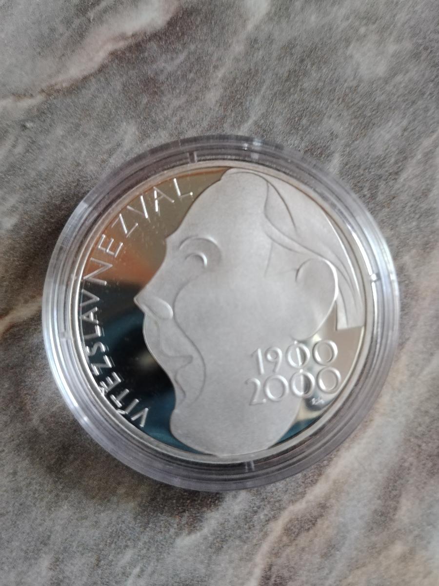 Mince Ag 200 Kč Vítězslav Nezval 2000 Proof 3200 ks vzácna od 1 Kč €  - Numizmatika