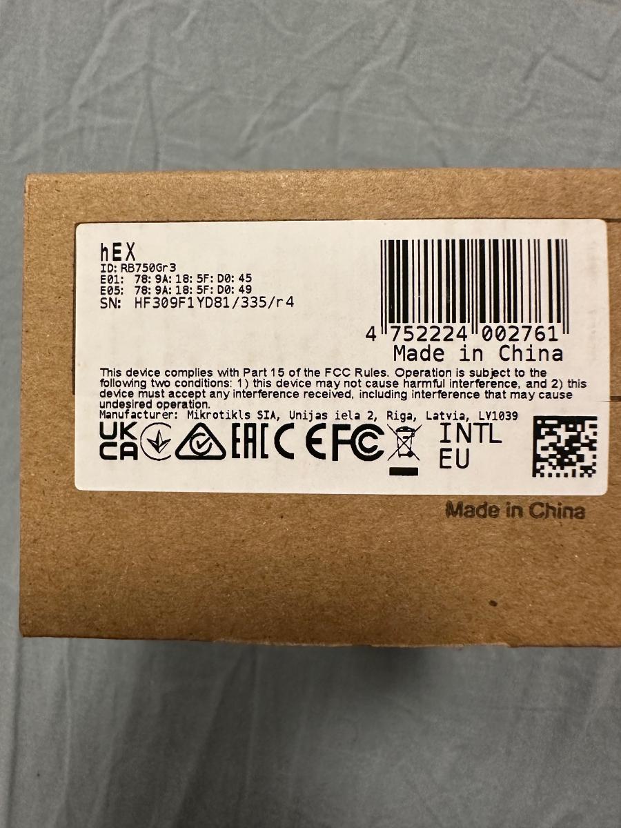 HEX ID: RB750Gr 3 - Elektro