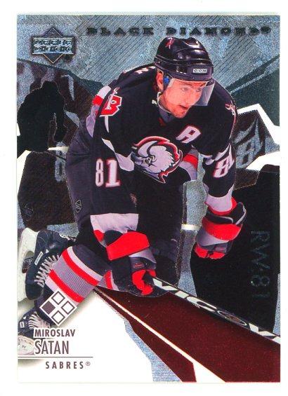 MIROSLAV ŠATAN UPPER DECK ,,BLACK DIAMOND" 03-04 - Hokejové karty
