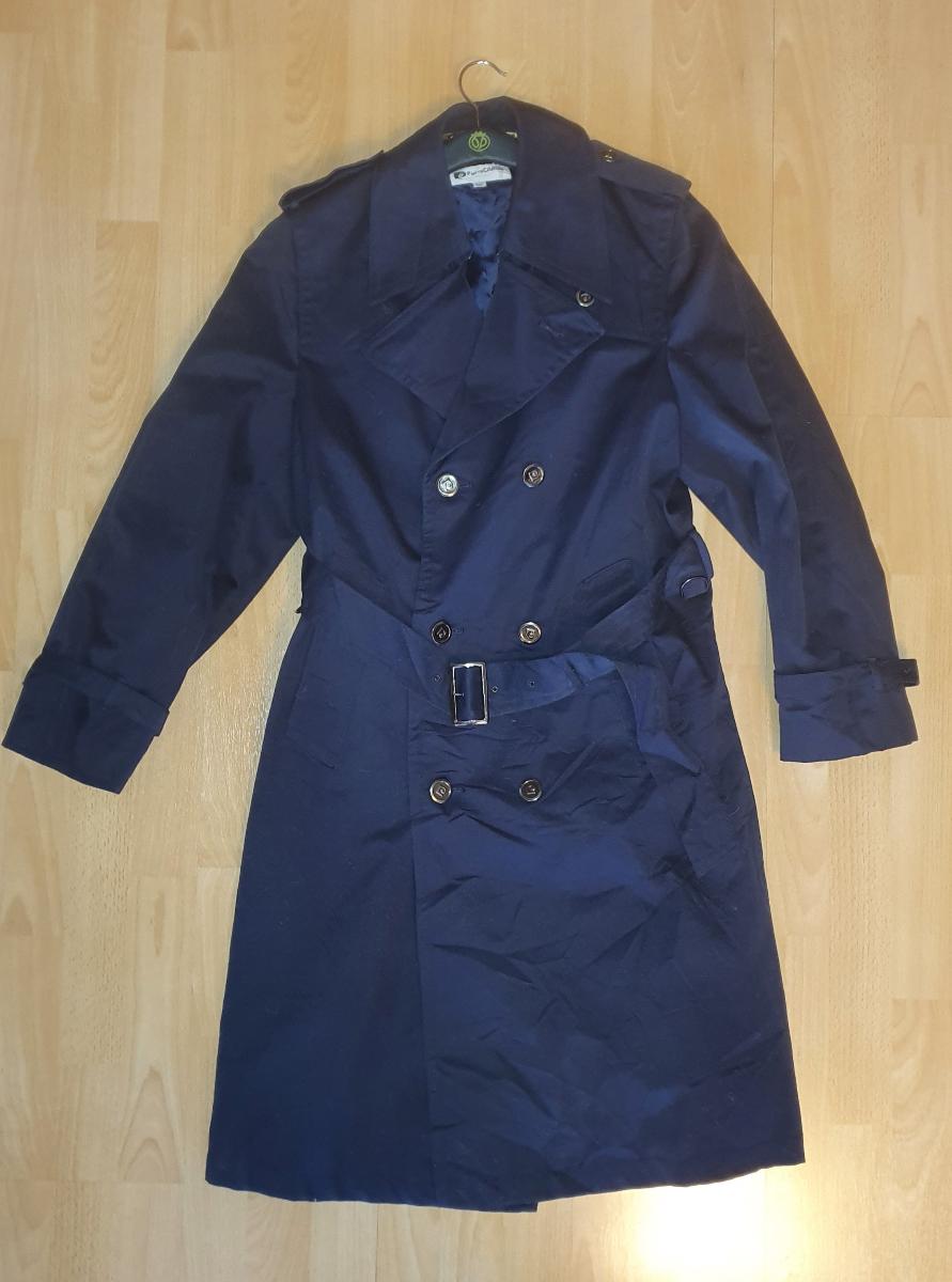 Pánsky tmavomodrý trenchcoat Pierre Cardin veľkosť R 42 = L - Oblečenie, obuv a doplnky