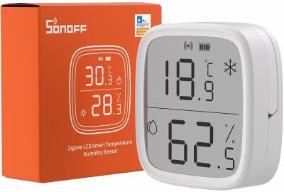 🔥 Sonoff Zigbee Monitor Teploty / Vlhkosti, LCD Display, Zigbee, Tuya