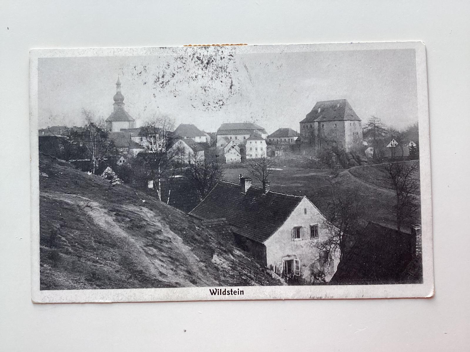 Wildstein Skalná 1927 do Steiermarku - Pohľadnice miestopis