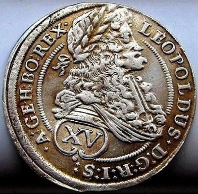XV. Krejčiar 1696, LEOPOLD I., minc. Viedeň
