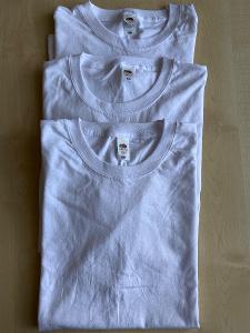 FRUIT of the LOOM biele tričko z kvalitnej bavlny XL +