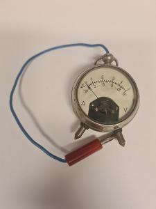 Voltmeter/ampérmeter historický retro krásny TOP
