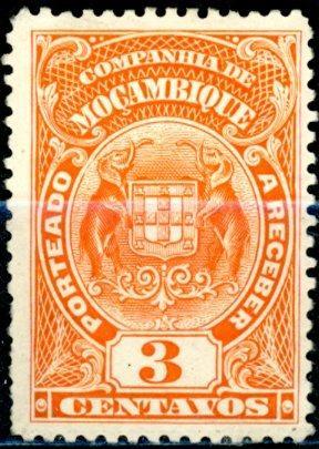 MOSAMBICKÁ SPOLOČNOSŤ - portugalská kolónia - 1919 - Doplatné - erb