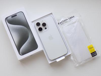 APPLE iPhone 15 Pre 128GB Biely titán - NEPOUŽITÝ - ZÁRUKA