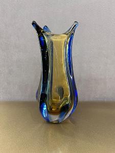 Váza - hutnícke sklo s bublinkami - Karel Zemek - 1960