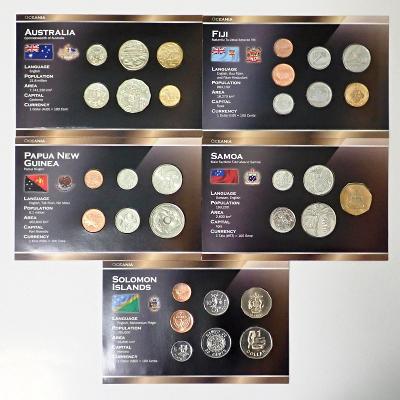 Sady obežných mincí – Oceánia – 5 štátov