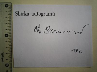 Podpis, autogram OTTO LACKOVIČ, herec