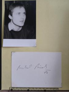 Podpis, autogram MICHAL PEŠEK, herec