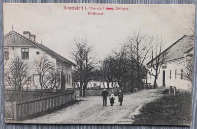 Rudíkove - Reigelsdorf - Tremešná - Jeseníky - ulice s ľuďmi cca 1905