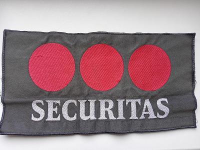 Chrbtová nášivka Securitas (stará verzia)