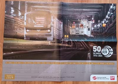 Kalendář Metro 2024 - 50 let metra 1974-2024