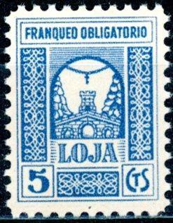 LOJA - ŠPANIELSKO - mestská pošta - 1937 - občianska vojna