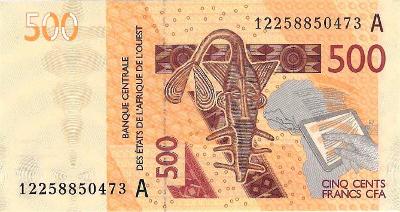 Západoafr.štáty-Pobrežie slonoviny, 500 frankov, 2012, P 119Aa, UNC
