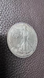 Liberty 1 oz fine silver-one Dollar 2000