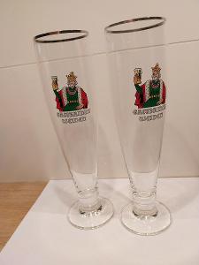 Dva vysoké poháre Gambrinus z 80. rokov, Nemecko