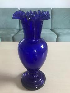 1ks modrá váza výška 22cm