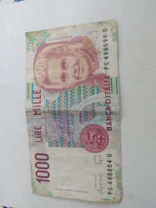 Italy bankovka 1000 lire