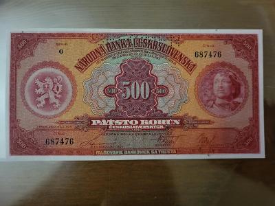 500 Kč € 1929 UNC/N Československo