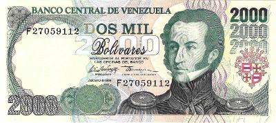 Venezuela, 2000 Bolivares, 6.8.1998, Pick 77c, UNC