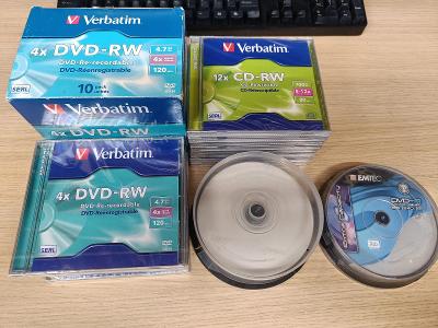 nové CD a DVD 700MB, 4,7 GB, 8,5 GB od korunky