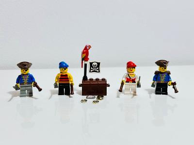 LEGO Pirates Piráti z 90. rokov - 4 figúrky pirátov, výzbroj, poklad