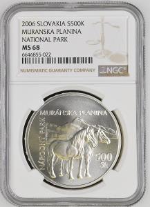 500 SK 2006 - Národný park Muránska planina NGC - MS 68 - Vzácna minca