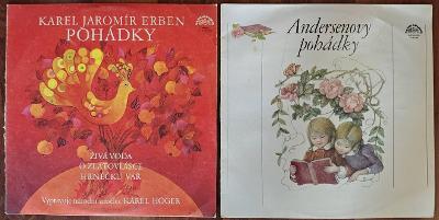 2ks LP-K.J. ERBEN - Rozprávky číta K.HOGER + ANDERSENOVÉ rozprávky