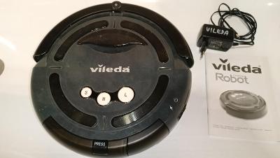 Robotický vysávač VILEDA A3. Obdržaný za protislužbu, je funkčný.
