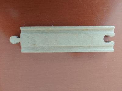 Drevená koľaj, rovná krátka 14,5 cm, vláčikodráha
