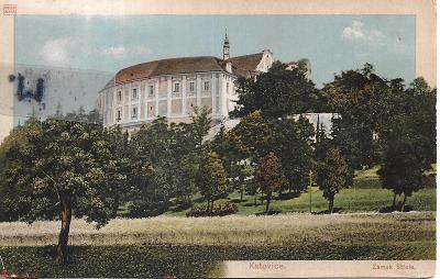 Strakonice, zámok Strela pri Katoviciach, 1915, nákl. G. Klas, do Sušice
