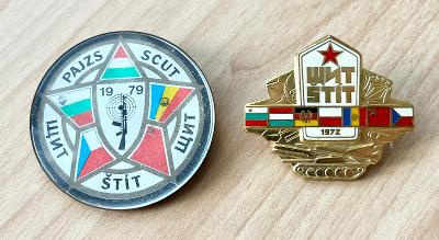 Vojenské odznaky - cvičenie ŠTÍT 1972 + vzácny 1979!