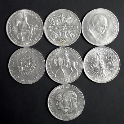 1 Crown 1953-1965 a 25 N. Pence 1972-1981, 7 ks